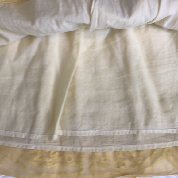 Free People Cream and Gold Mini Skater Skirt Size M - Picture 10 of 12